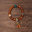 Prayer Wheel Yak Bone Three-Eye Dzi Turquoise Tibetan Bracelet