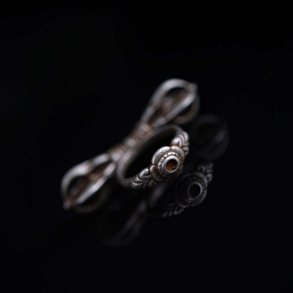 Tibetan Thokcha Vajra Sterling Silver Band Ring