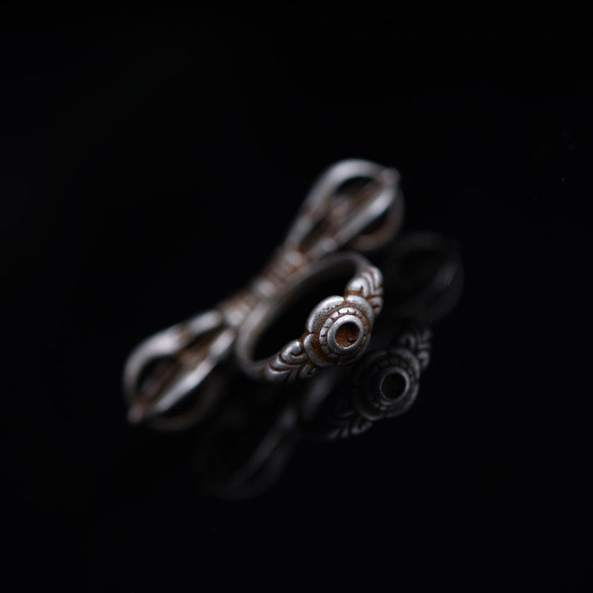 Tibetan Thokcha Vajra Sterling Silver Band Ring