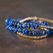 Blue Drift Lapis Lazuli Coil Wrap Bracelet For Peace Energy