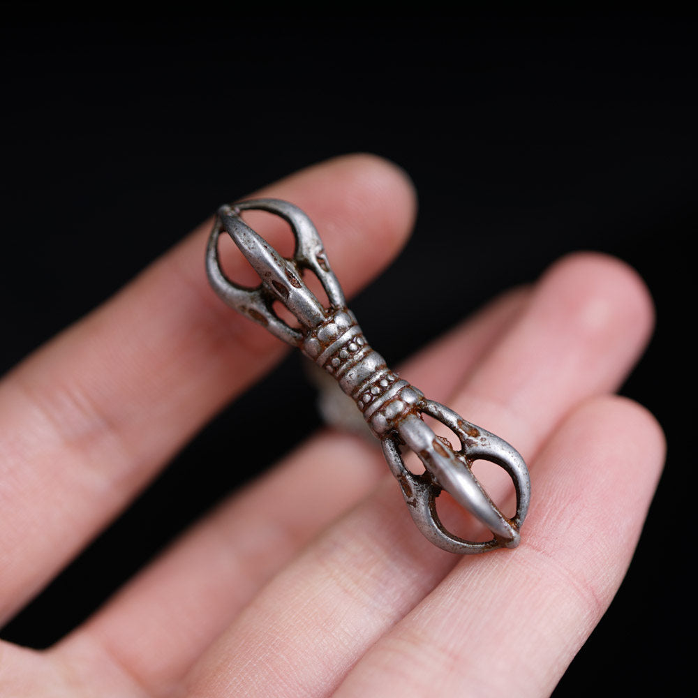 Tibetan Thokcha Vajra Sterling Silver Band Ring