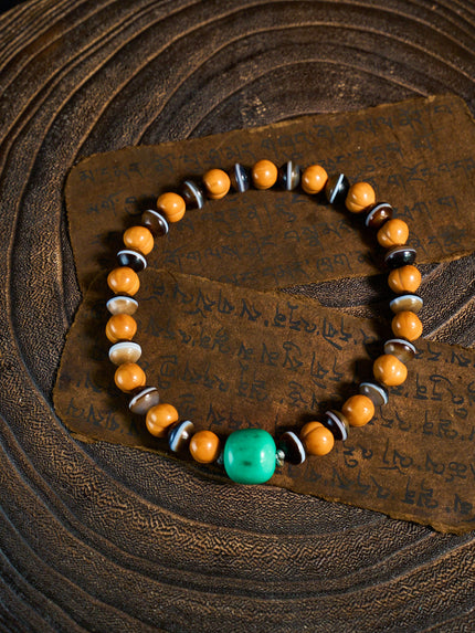 Serene Turquoise Mini Jingba Walnut Bracelet