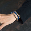 Blue Drift Lapis Lazuli Coil Wrap Bracelet For Peace Energy