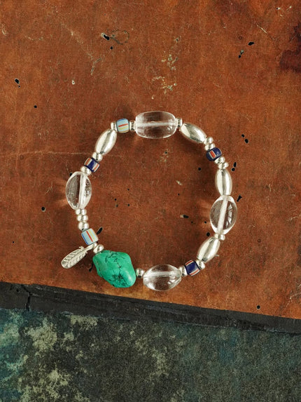Free Spirit Turquoise Feather Bracelet