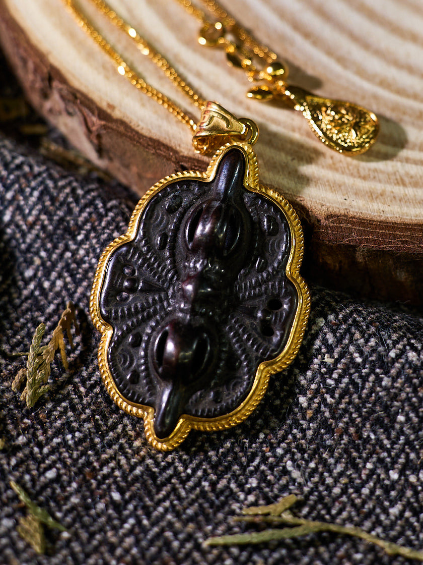 Tibetan Guardian Butterfly Phurba Thokcha Necklace