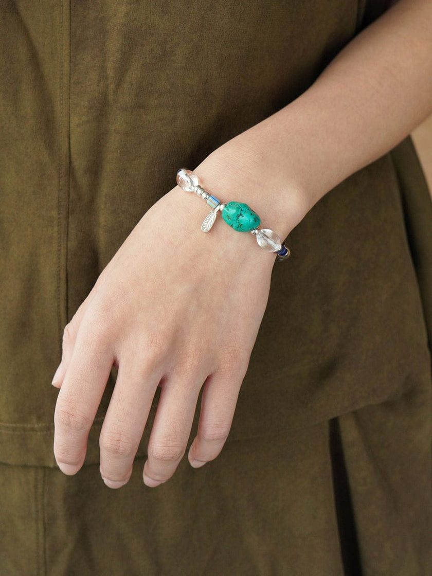 Free Spirit Turquoise Feather Bracelet
