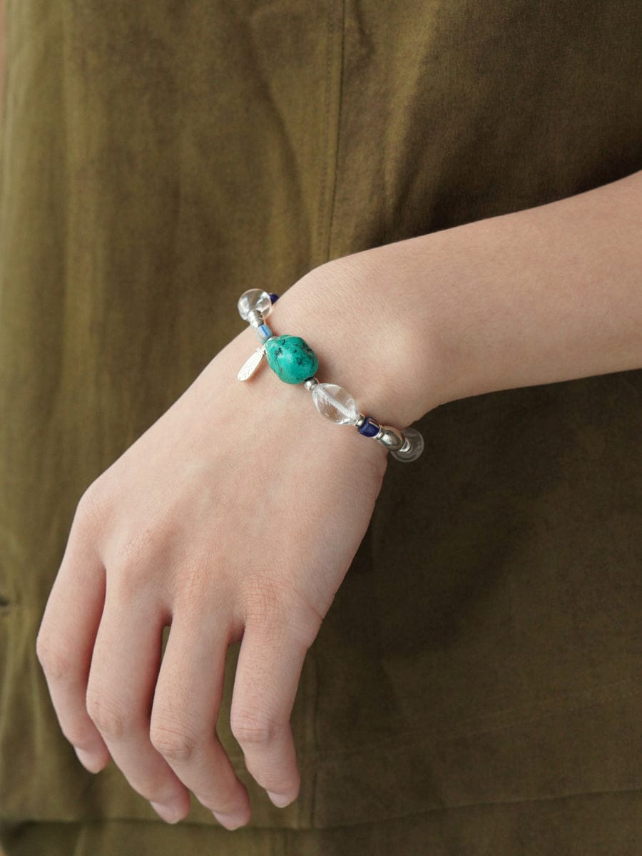 Free Spirit Turquoise Feather Bracelet