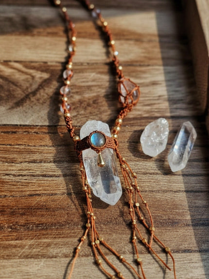New Chapter · Moonstone & Clear Quartz Necklace