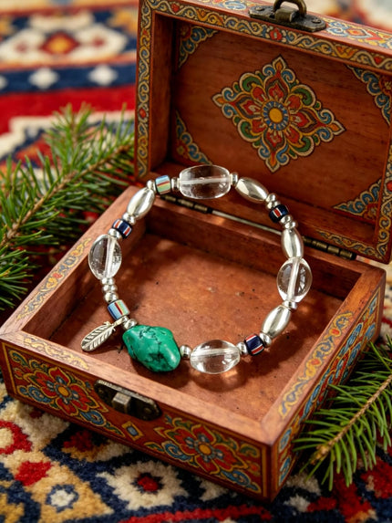 Free Spirit Turquoise Feather Bracelet
