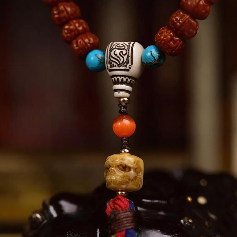 108 Bodhi Seed Mala with Wealth & Luck Tassel for Meditation
