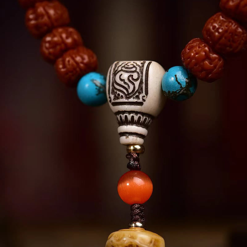 108 Bodhi Seed Mala with Wealth & Luck Tassel for Meditation