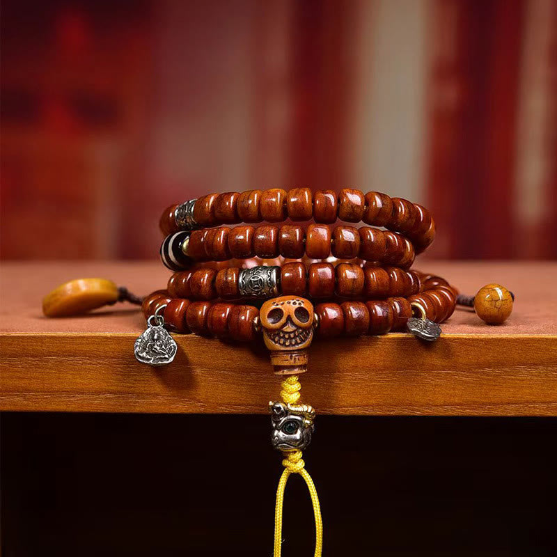 8×6mm Yak Bone 108 Beads Strength & Protection Mala
