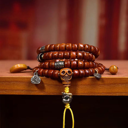 8×6mm Yak Bone 108 Beads Strength & Protection Mala