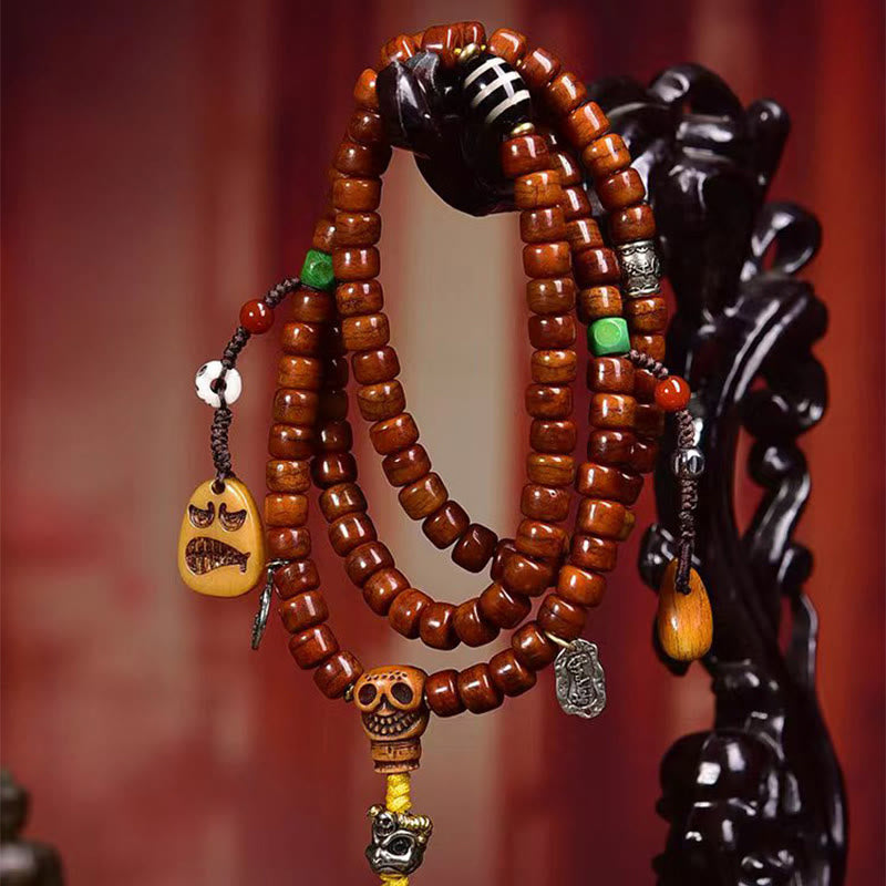 8×6mm Yak Bone 108 Beads Strength & Protection Mala
