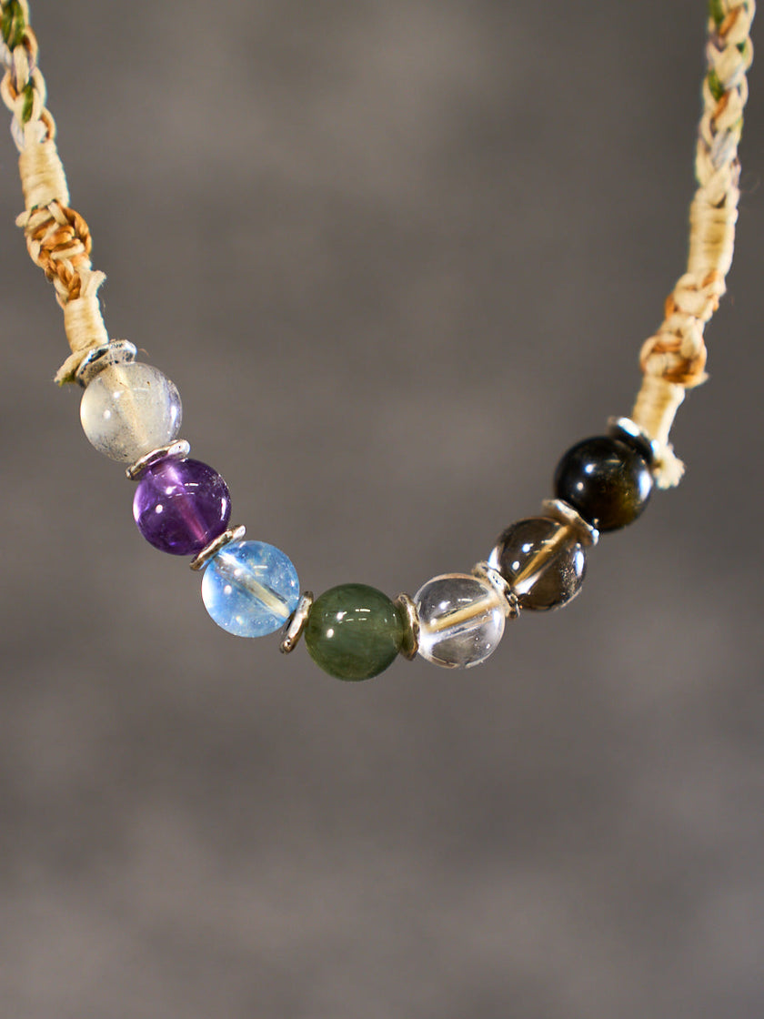 Seven Chakra Divine Clarity Necklace & Bracelet Clear Crystal