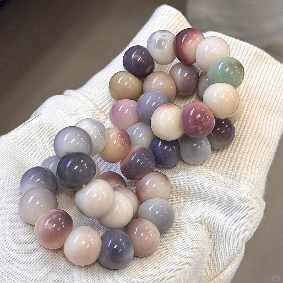 Drunken Grape · Garlic-Shaped Bodhi Bracelet — Deep Purple. Gentle Patience. Slow Beauty.