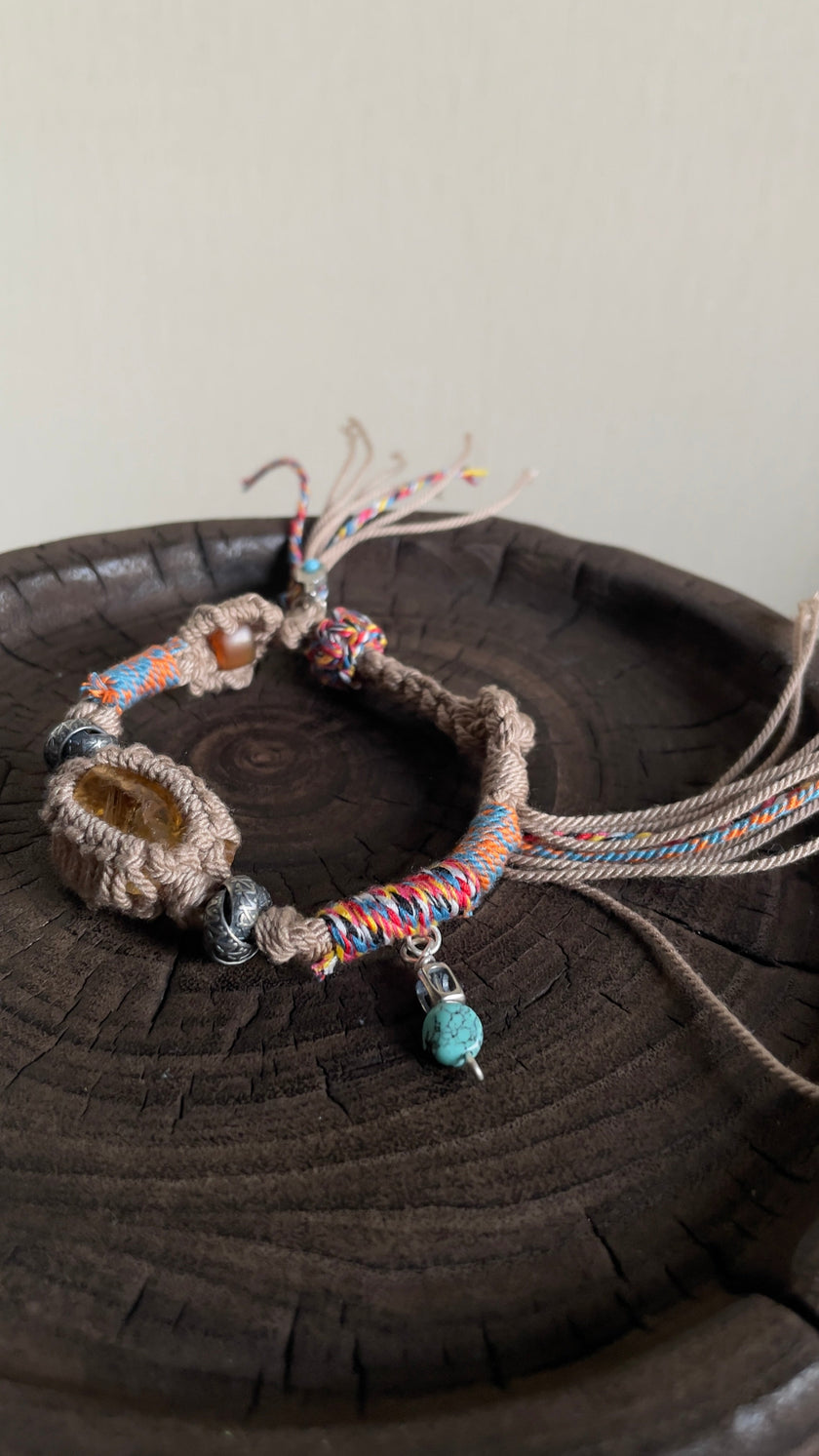Citrine Prosperity Handwoven Bracelet
