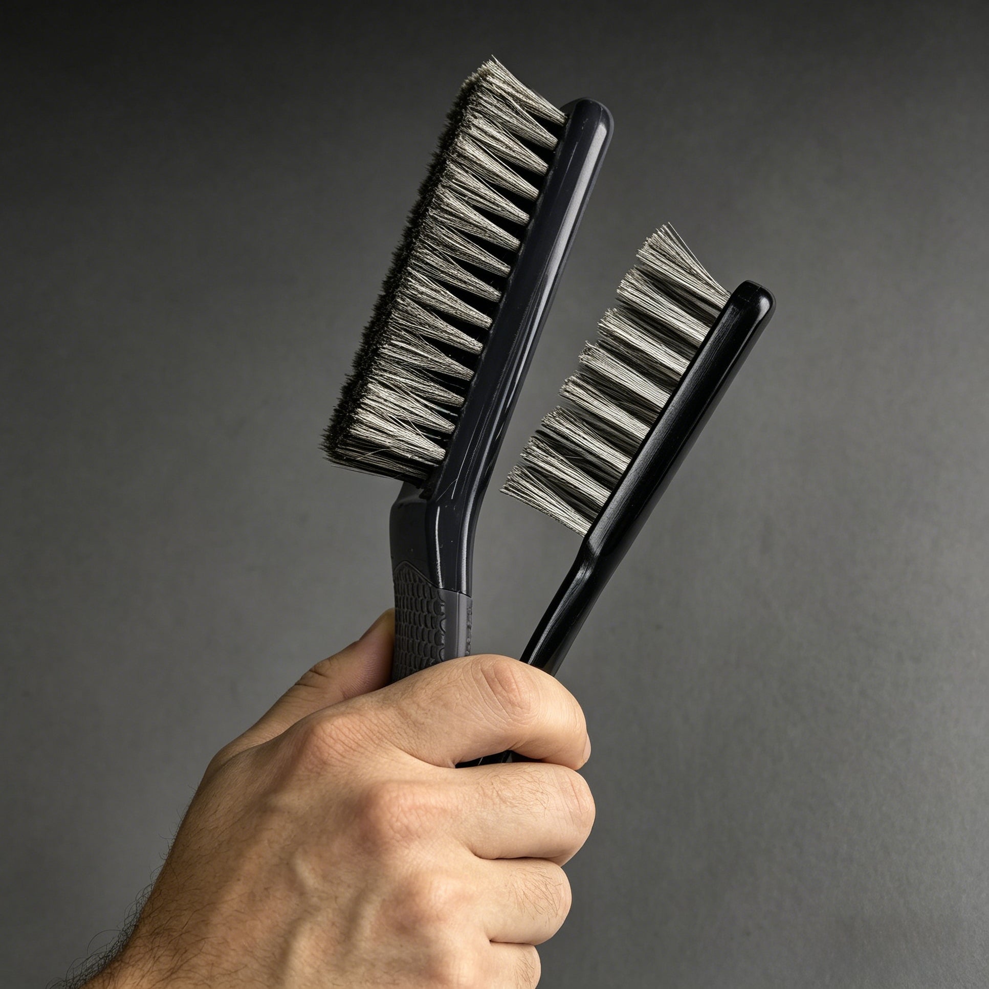 Professional Wenwan Walnut Wire Brush Set — Soft 304 Steel Polishing Brush & Single‑Row Hard Steel Cleaning Brush
