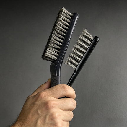 Professional Wenwan Walnut Wire Brush Set — Soft 304 Steel Polishing Brush & Single‑Row Hard Steel Cleaning Brush