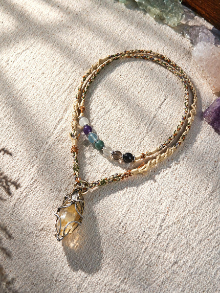 Seven Chakra Divine Clarity Necklace & Bracelet Clear Crystal