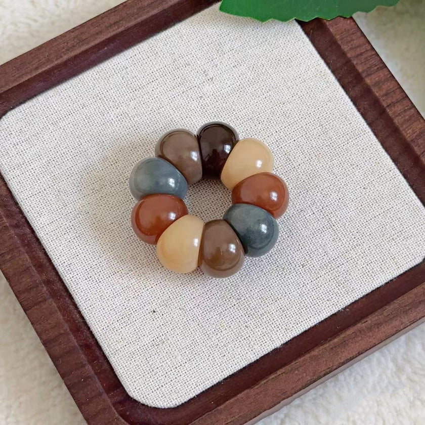 Adorable Mini Garlic Clove & Mangosteen Handheld Charms — Bodhi Seed Fidget Set