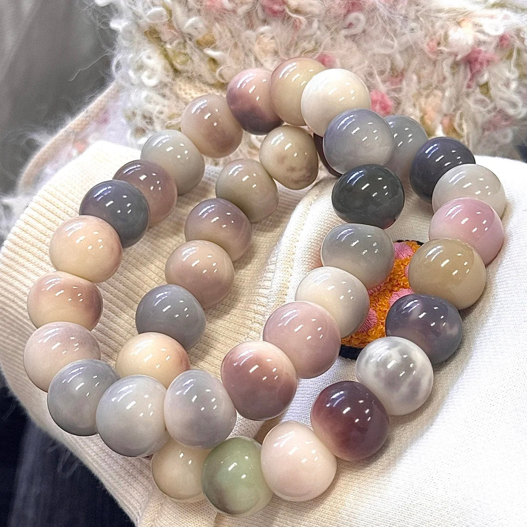 Drunken Grape · Garlic-Shaped Bodhi Bracelet — Deep Purple. Gentle Patience. Slow Beauty.