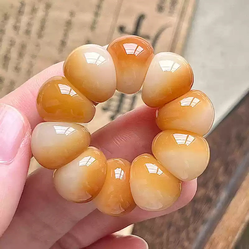 Adorable Mini Garlic Clove & Mangosteen Handheld Charms — Bodhi Seed Fidget Set