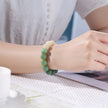 Gradient Green Barrel Bead Bodhi Bracelet
