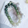 Gradient Green Barrel Bead Bodhi Bracelet