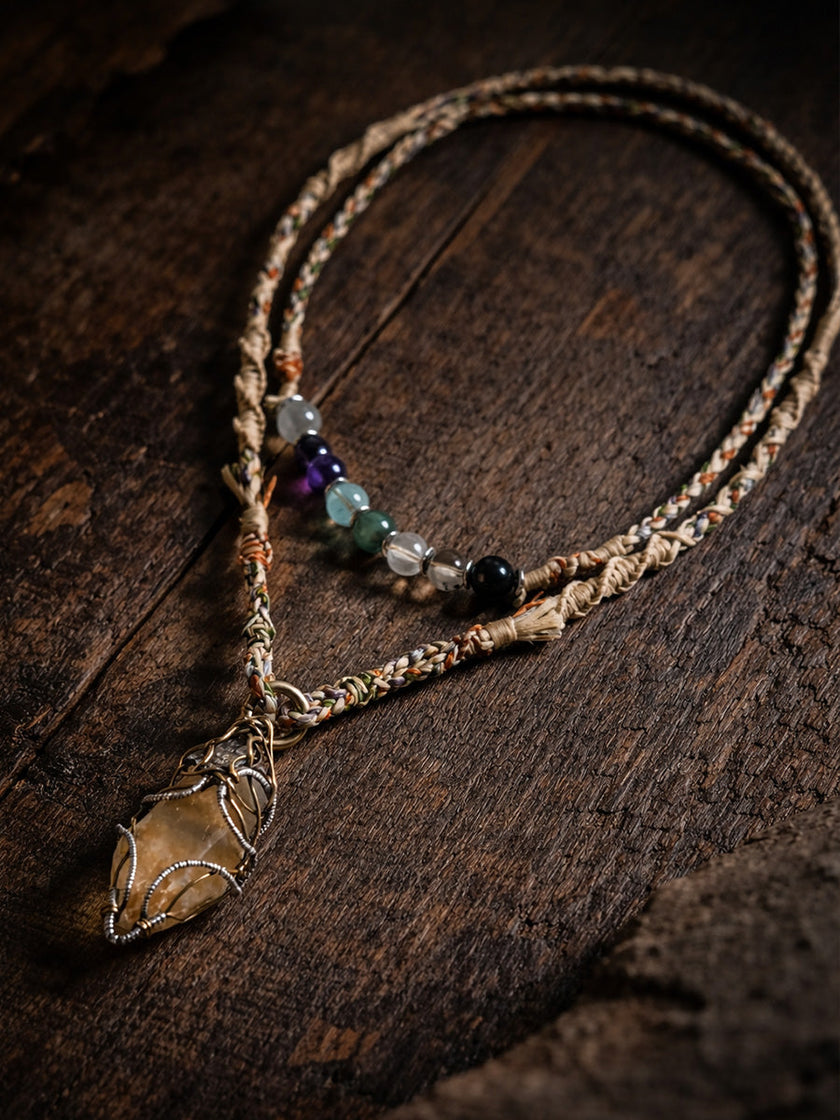 Seven Chakra Divine Clarity Necklace & Bracelet Clear Crystal