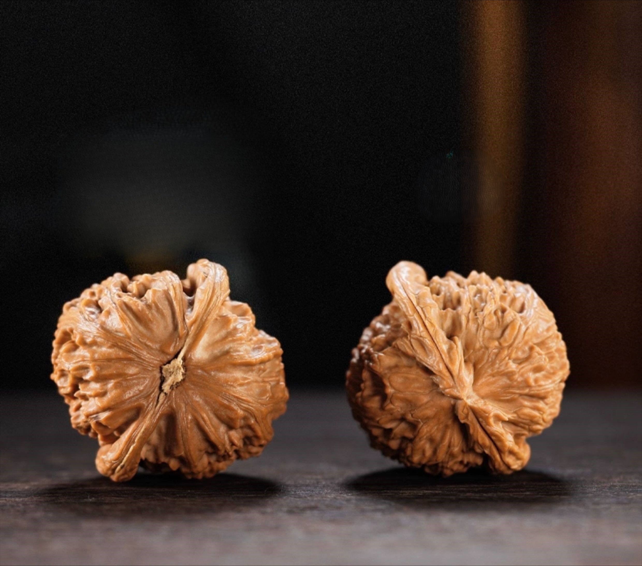 Premium Natural Color Chinese Wenwan Walnut Pair — Stress Relief. Meditation. Natural Patina.