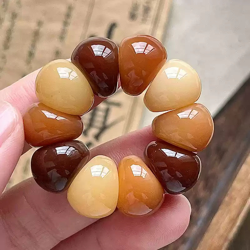 Adorable Mini Garlic Clove & Mangosteen Handheld Charms — Bodhi Seed Fidget Set