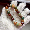New Colorful Garlic Beads Bodhi Bracelet — Unique Marble Pattern. 14mm. One of a Kind.