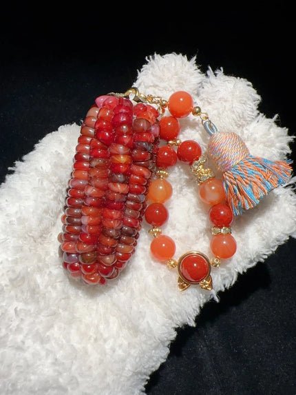 Summer Flame Red Corn Ornament — Small Heat. Quiet Fingers. A Glow That Grows