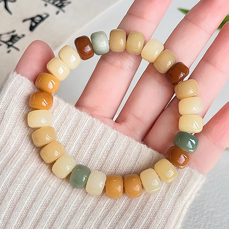 New Multi-color Flake Bodhi Bracelet — 10×7mm for Stress Relief & Mindful Play