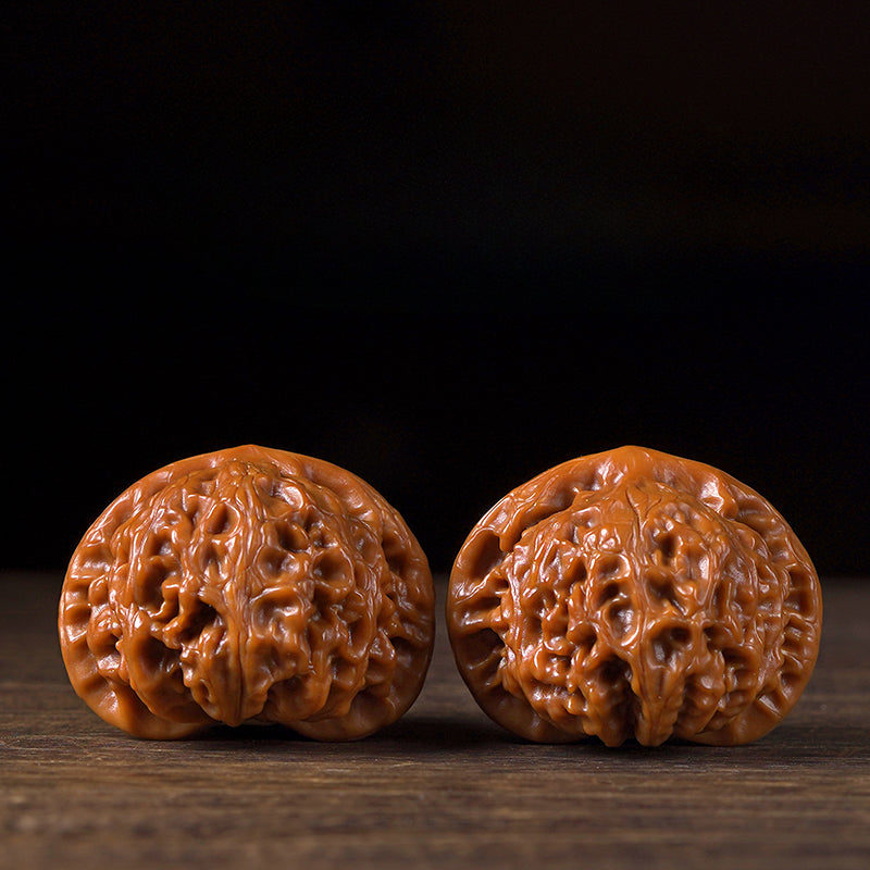 Premium “Lion Head” Chinese Wenwan Walnut Pair — Stress Relief. Hand Therapy. Meditation. Natural Patina