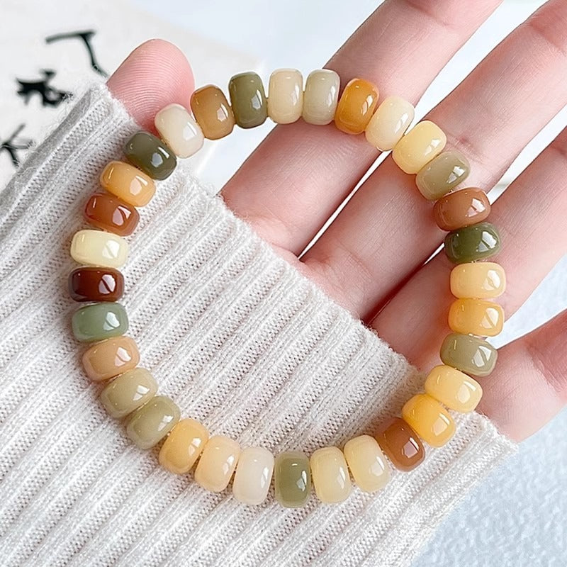 New Multi-color Flake Bodhi Bracelet — 10×7mm for Stress Relief & Mindful Play