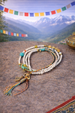 Star Moon Bodhi Seed Turquoise Boho Tibetan Mala Necklace