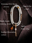 108 Bodhi Seed Yak Bone Agate Mala Bracelet