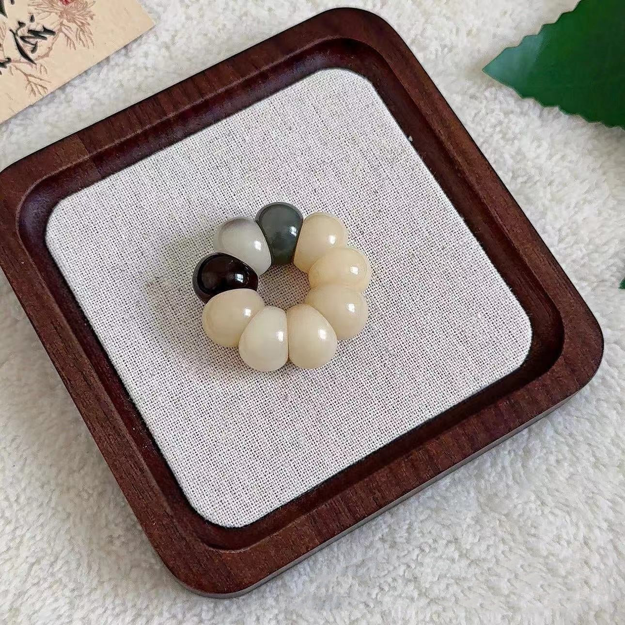 Adorable Mini Garlic Clove & Mangosteen Handheld Charms — Bodhi Seed Fidget Set