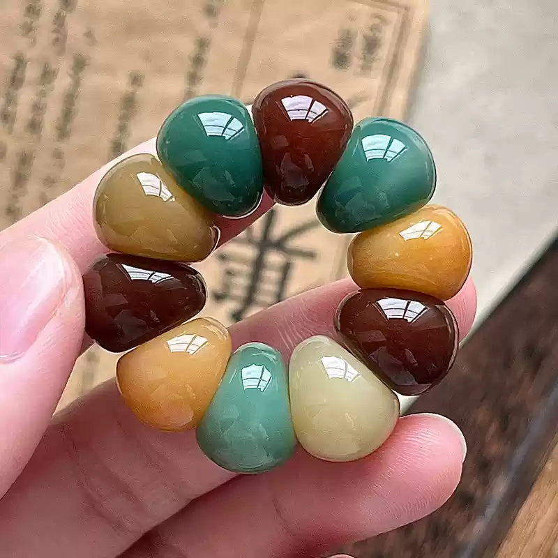 Adorable Mini Garlic Clove & Mangosteen Handheld Charms — Bodhi Seed Fidget Set
