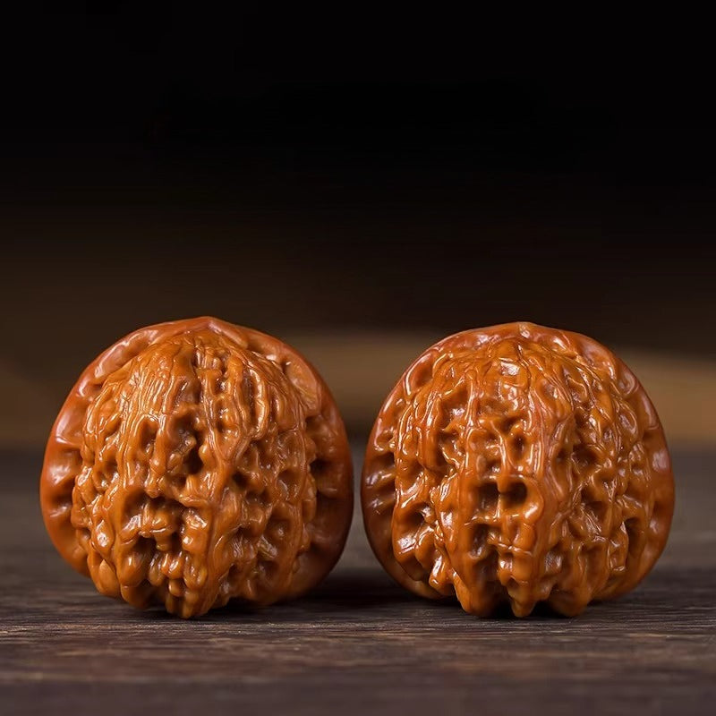 White Lion Head Playing Walnuts — Beginner Edition. Fast Color. Easy Start. Rewarding Patina.