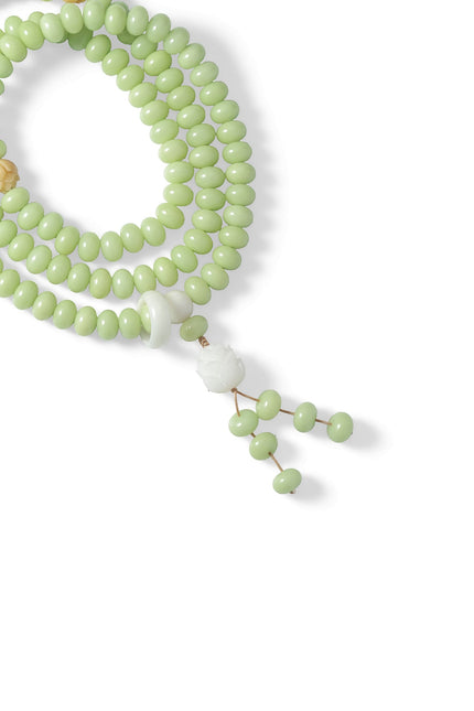 Quiet Path 108 Fidget — White Bodhi Root Mala for Meditation & Nurture