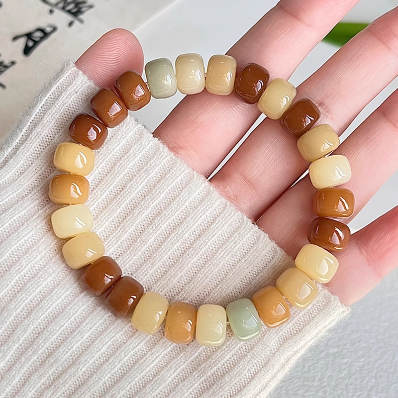 New Multi-color Flake Bodhi Bracelet — 10×7mm for Stress Relief & Mindful Play