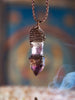 Copper Capped Amethyst Point Pendant Necklace
