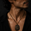 Thokcha Bronze Pendant with Gemstone Cord