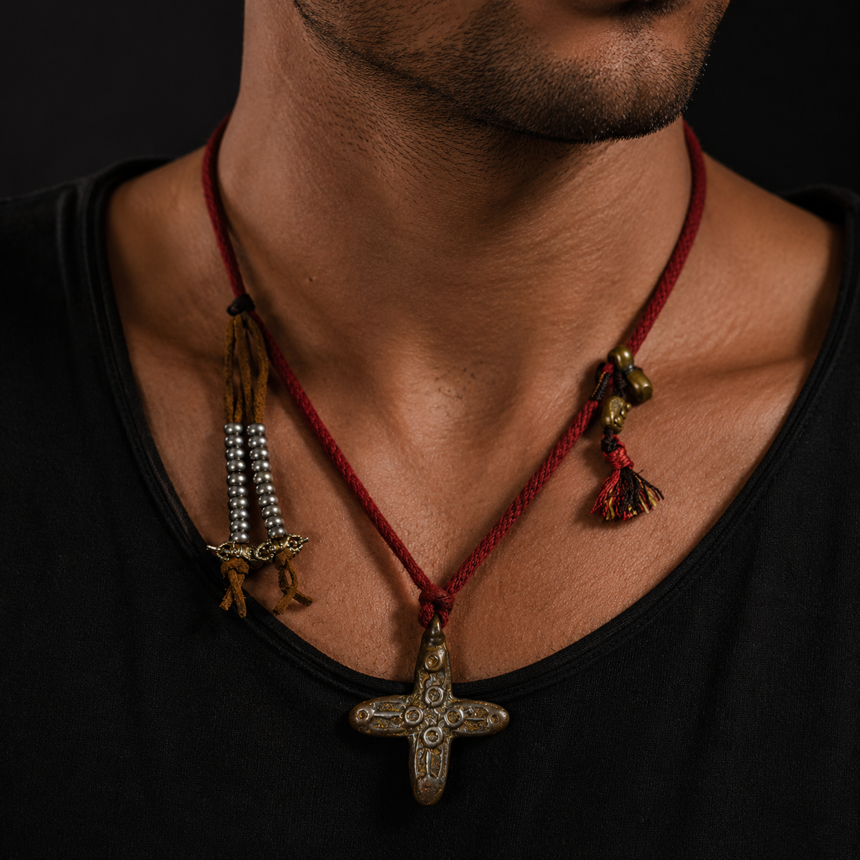 Guardian Protection Sky-Iron Bird Totem Vajra Thokcha Necklace