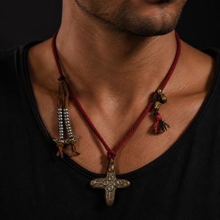 Guardian Protection Sky-Iron Bird Totem Vajra Thokcha Necklace