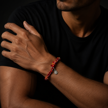Tibetan Love Bracelet - Handwoven Cotton Wristband with Vibrant Energy