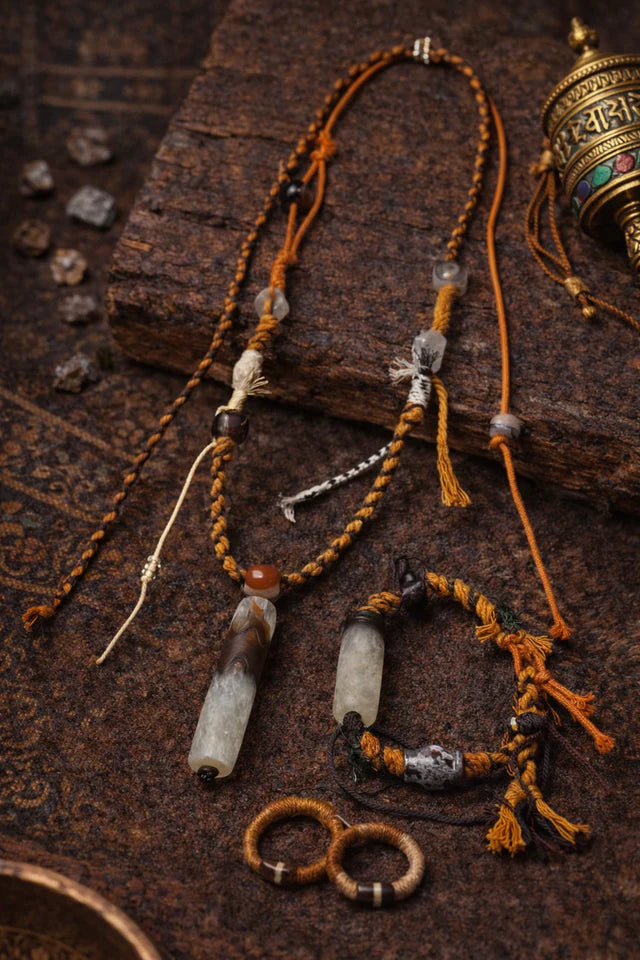 Sacred Bond Tibetan Five-Color Cord Agate Jewelry